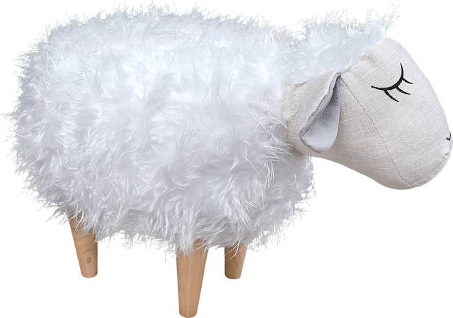 Kids Wooly the Sheep White Ottoman - Thumbnail - Image 3