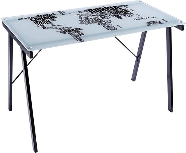 Kids World Map Black Graphic Desk - Thumbnail - Image 1