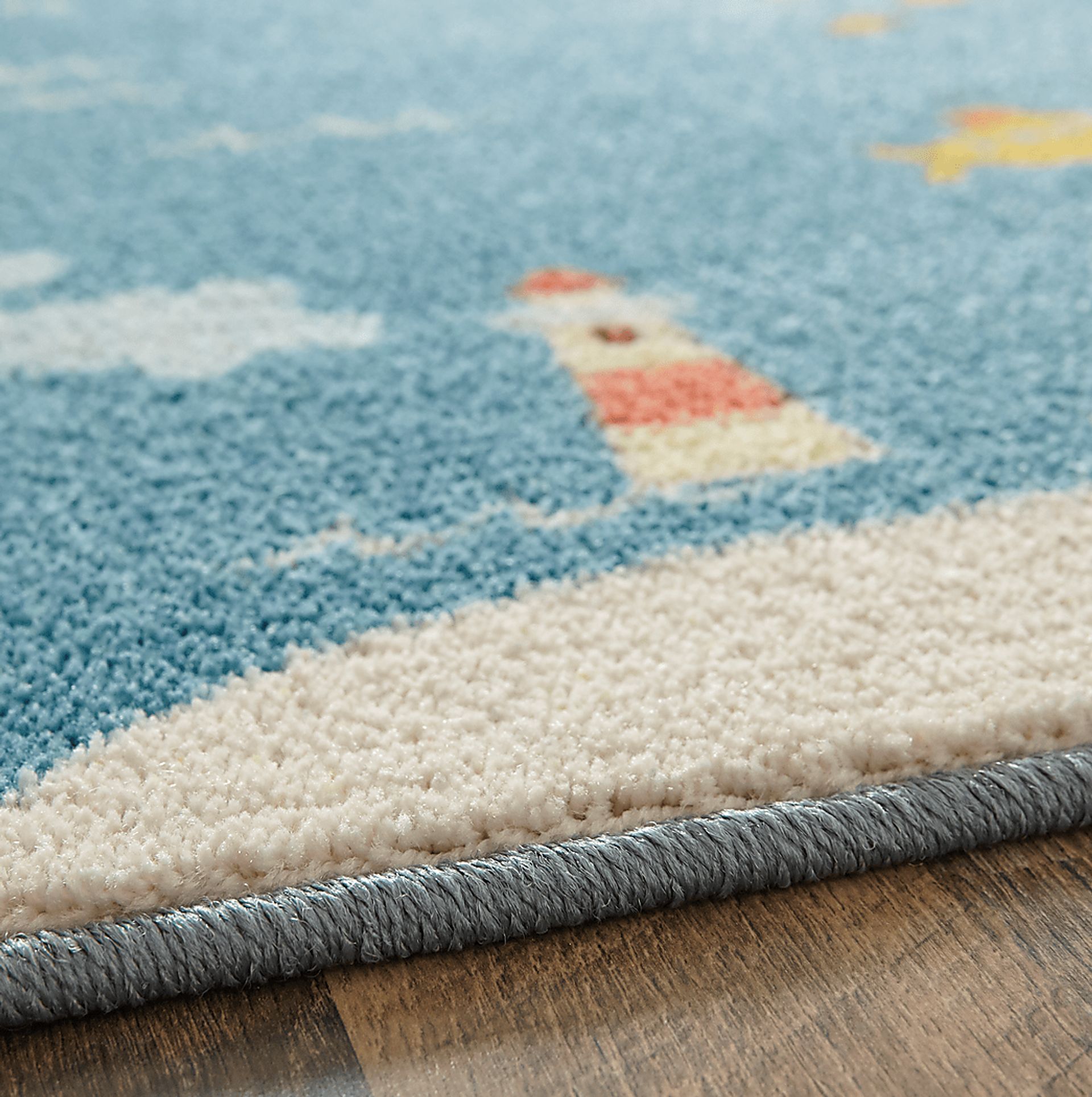 Kids World Of Animals Blue 3' x 5' Rug - Image 3