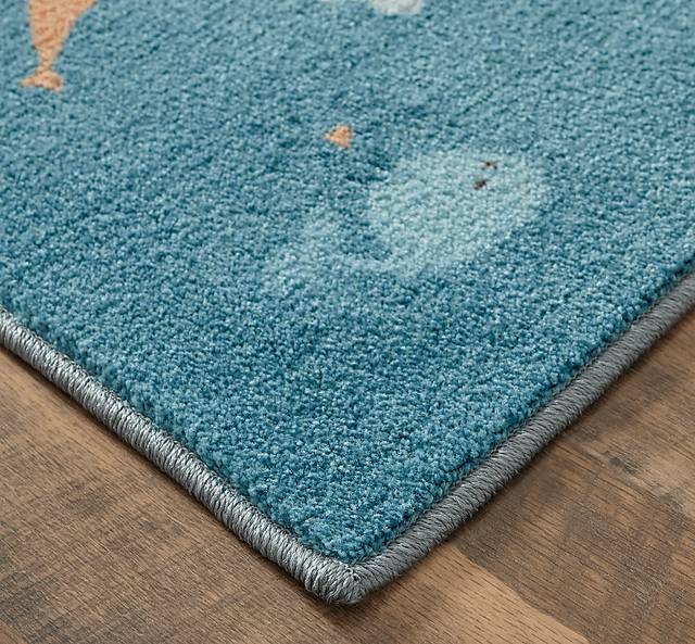 Kids World Of Animals Blue 3' x 5' Rug - Thumbnail - Image 5