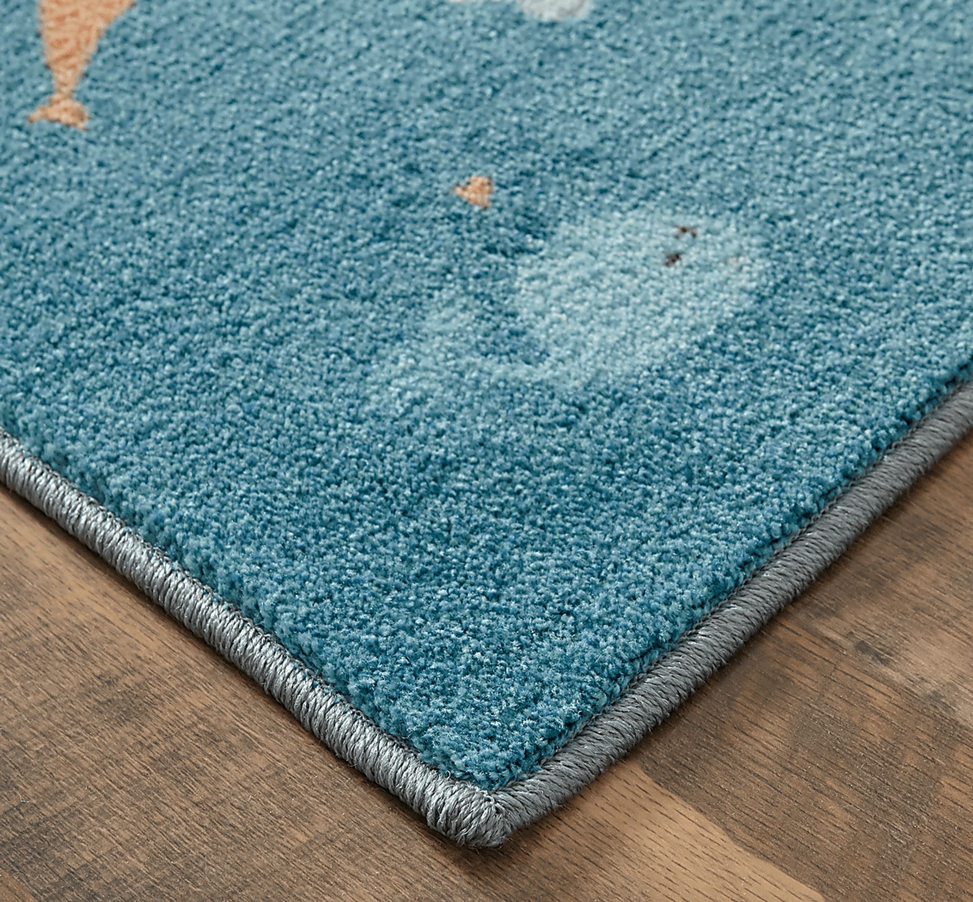 Kids World Of Animals Blue 3' x 5' Rug - Image 5