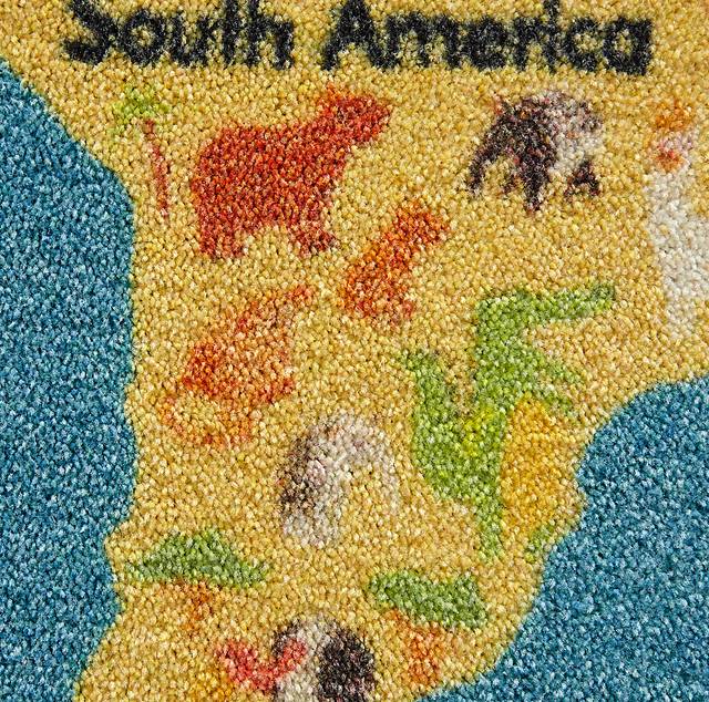 Kids World Of Animals Blue 5' x 8' Rug - Thumbnail - Image 4