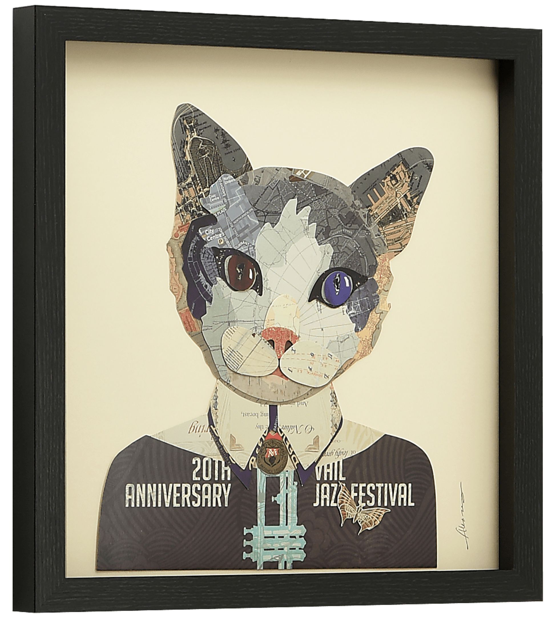 Kids Worldwide Kitty Cream Wall Art - Image 2