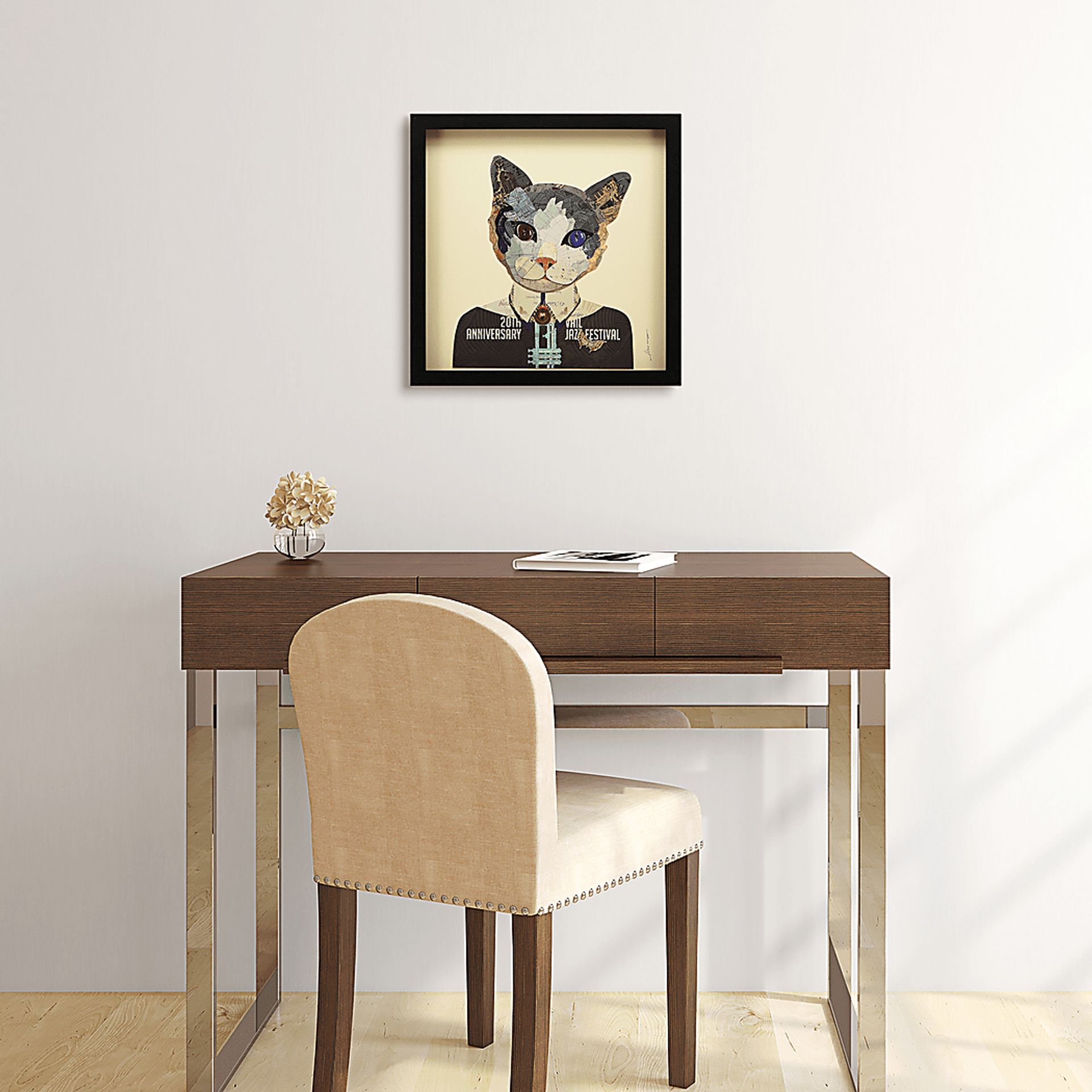 Kids Worldwide Kitty Cream Wall Art - Image 4