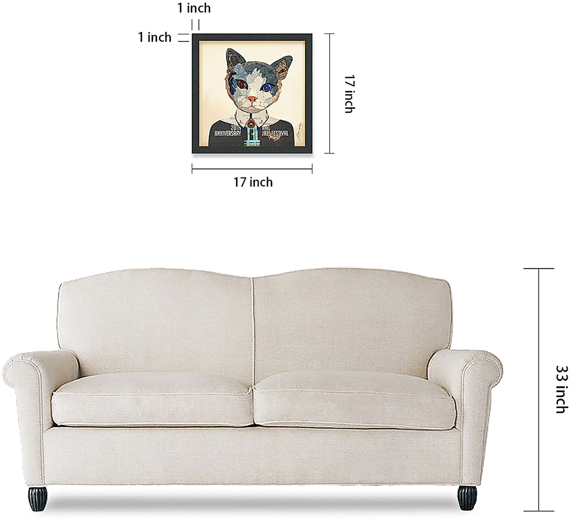 Kids Worldwide Kitty Cream Wall Art - Image 9