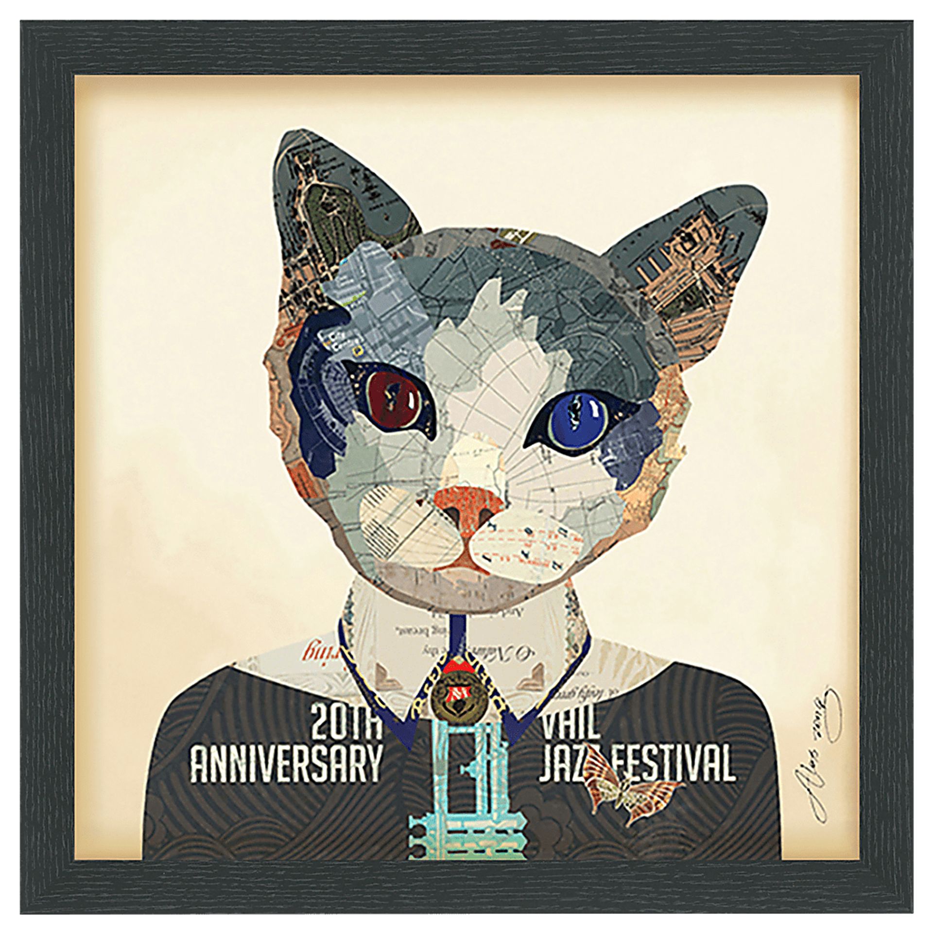 Kids Worldwide Kitty Cream Wall Art - Image 1