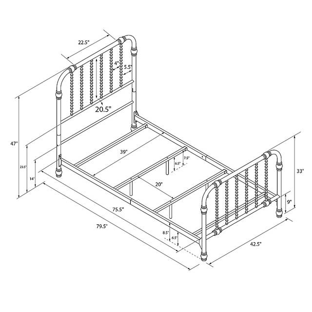 Kids Wynor White Twin Bed - Thumbnail - Image 11