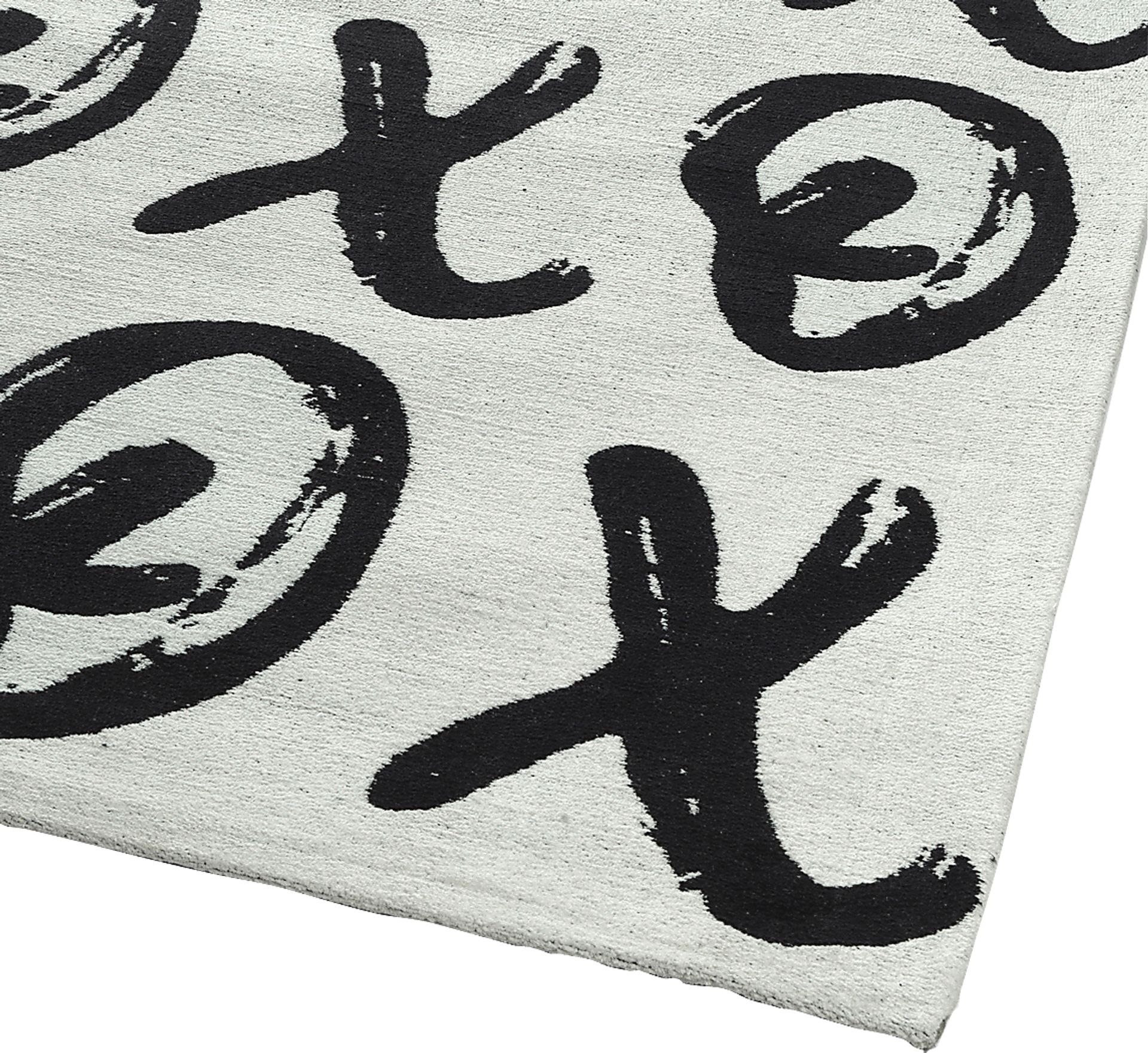 Kids X's and O's Black 5' x 7' Rug - Image 3