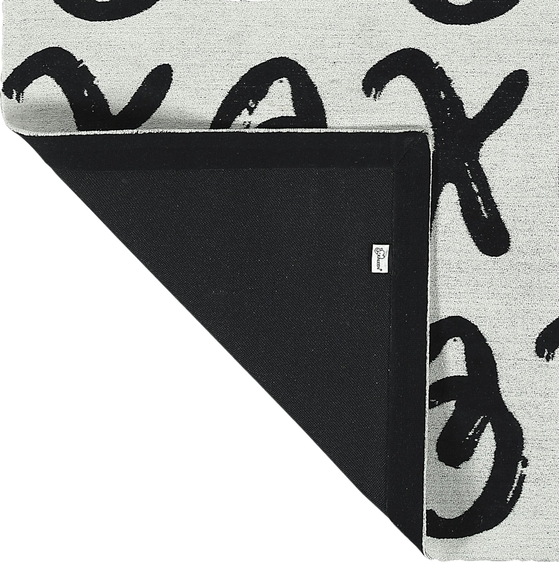 Kids X's and O's Black 5' x 7' Rug - Image 4