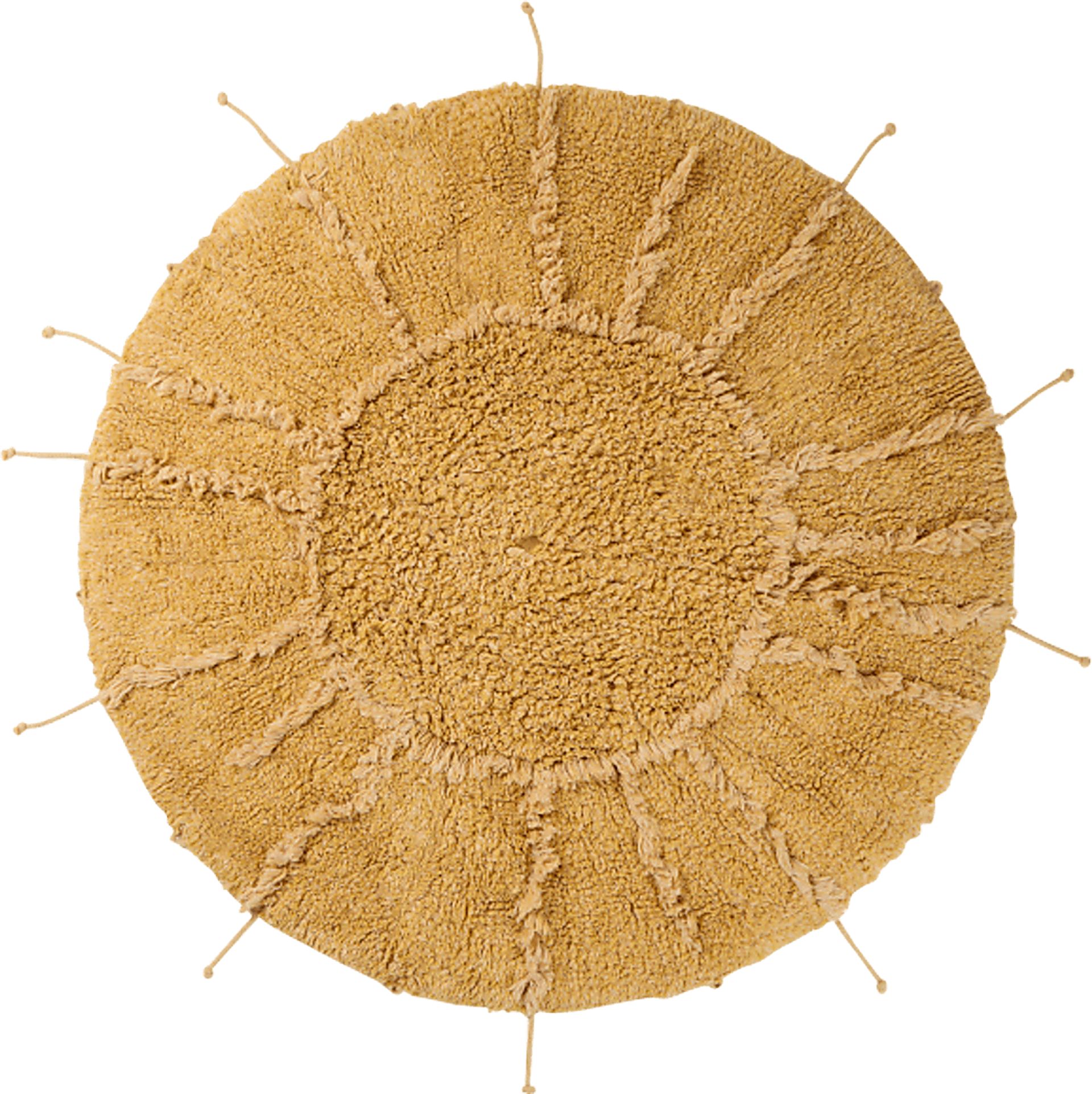 Kids Yellow 3'3 x 3'3 Round Solar Rug - Image 1