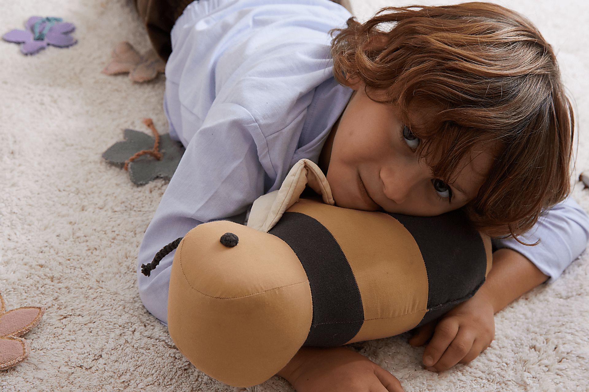 Kids Yellow Buzzy Bee Pillow - Image 11