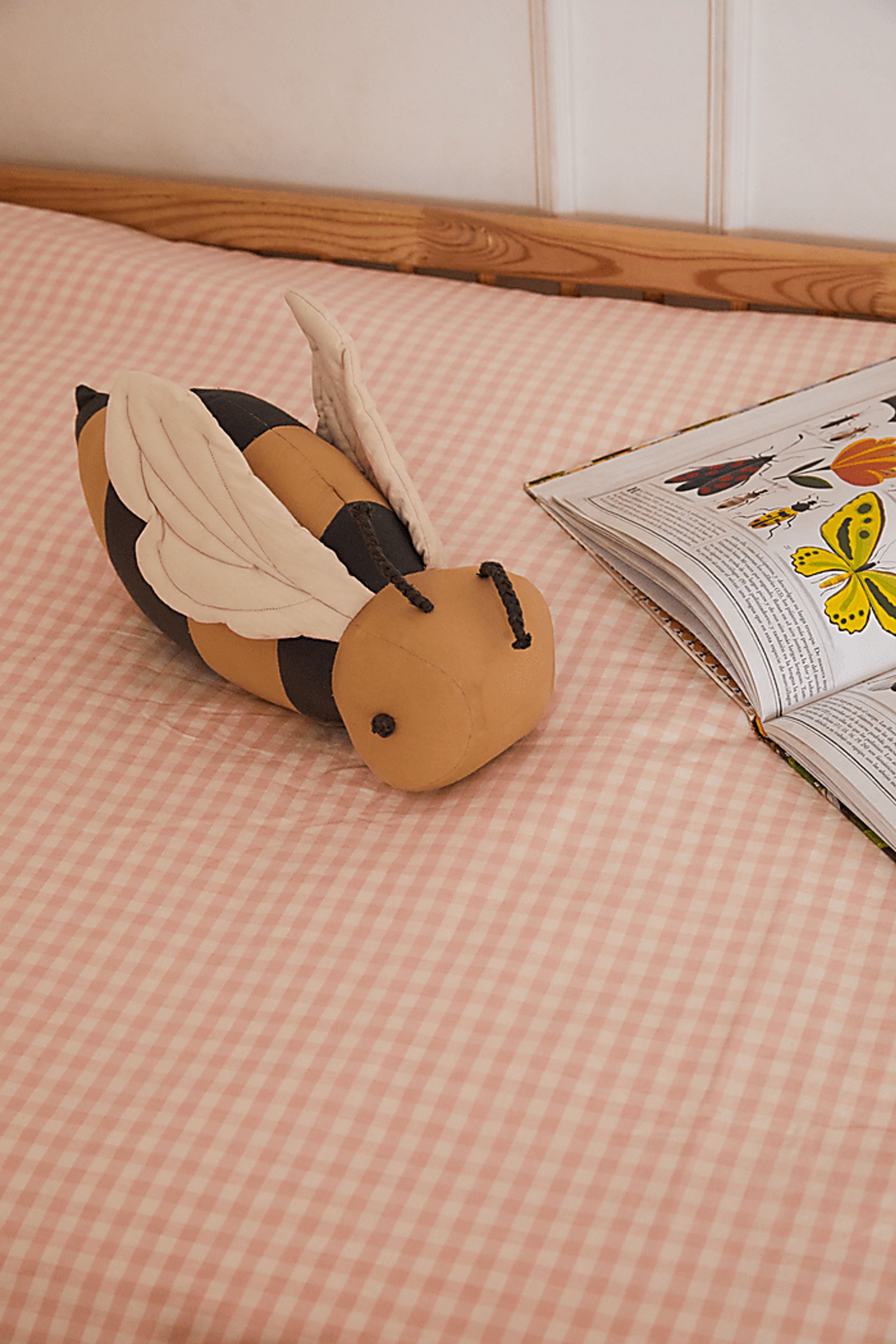 Kids Yellow Buzzy Bee Pillow - Image 2