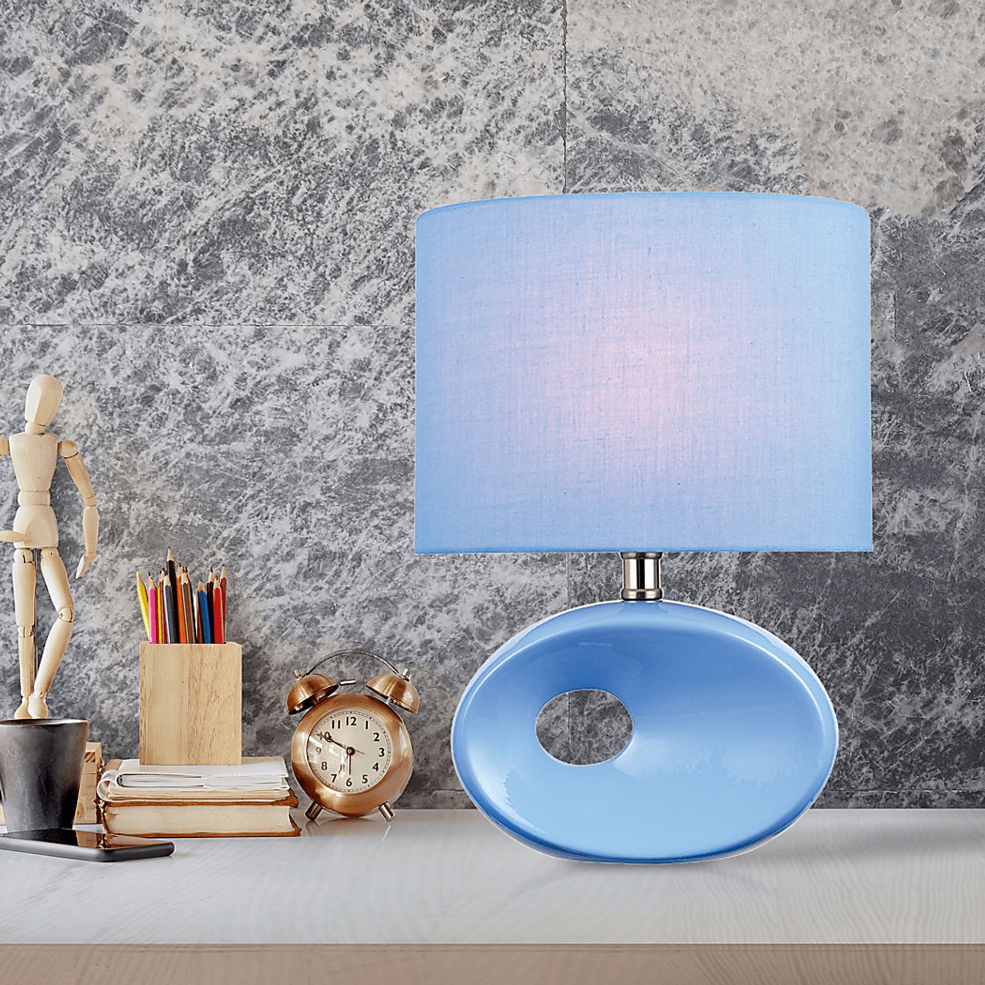 Kids Zabelle Light Blue Lamp - Image 2