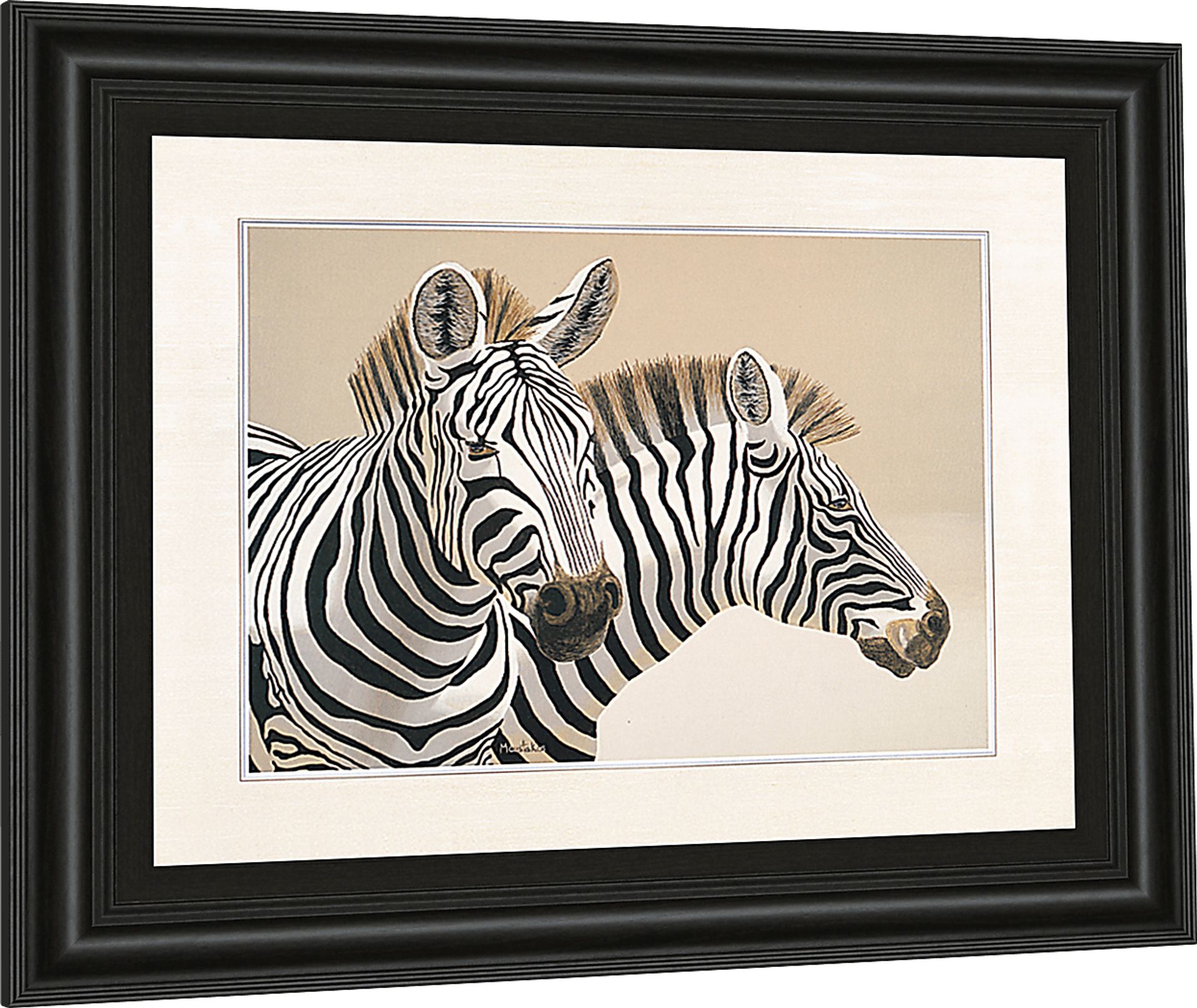 Kids Zebra March Gray Artwork - Image 1