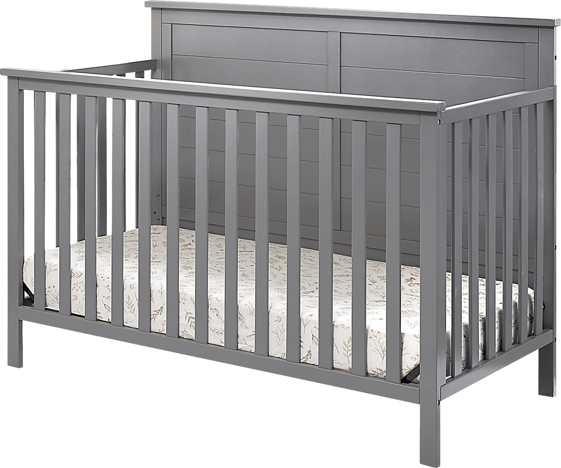 Kids Zivau Gray Convertible Crib - Image 1