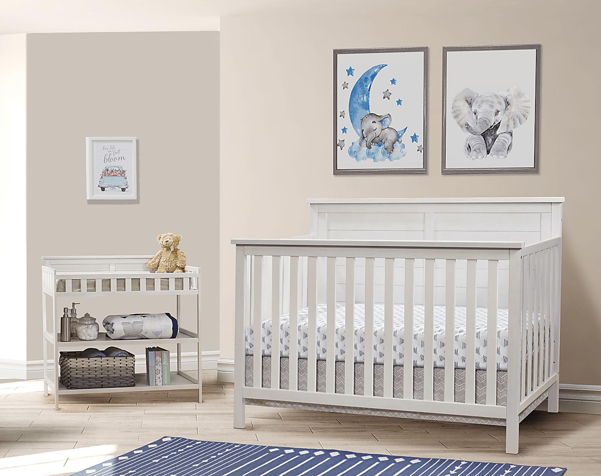 Kids Zivau White Convertible Crib - Image 2
