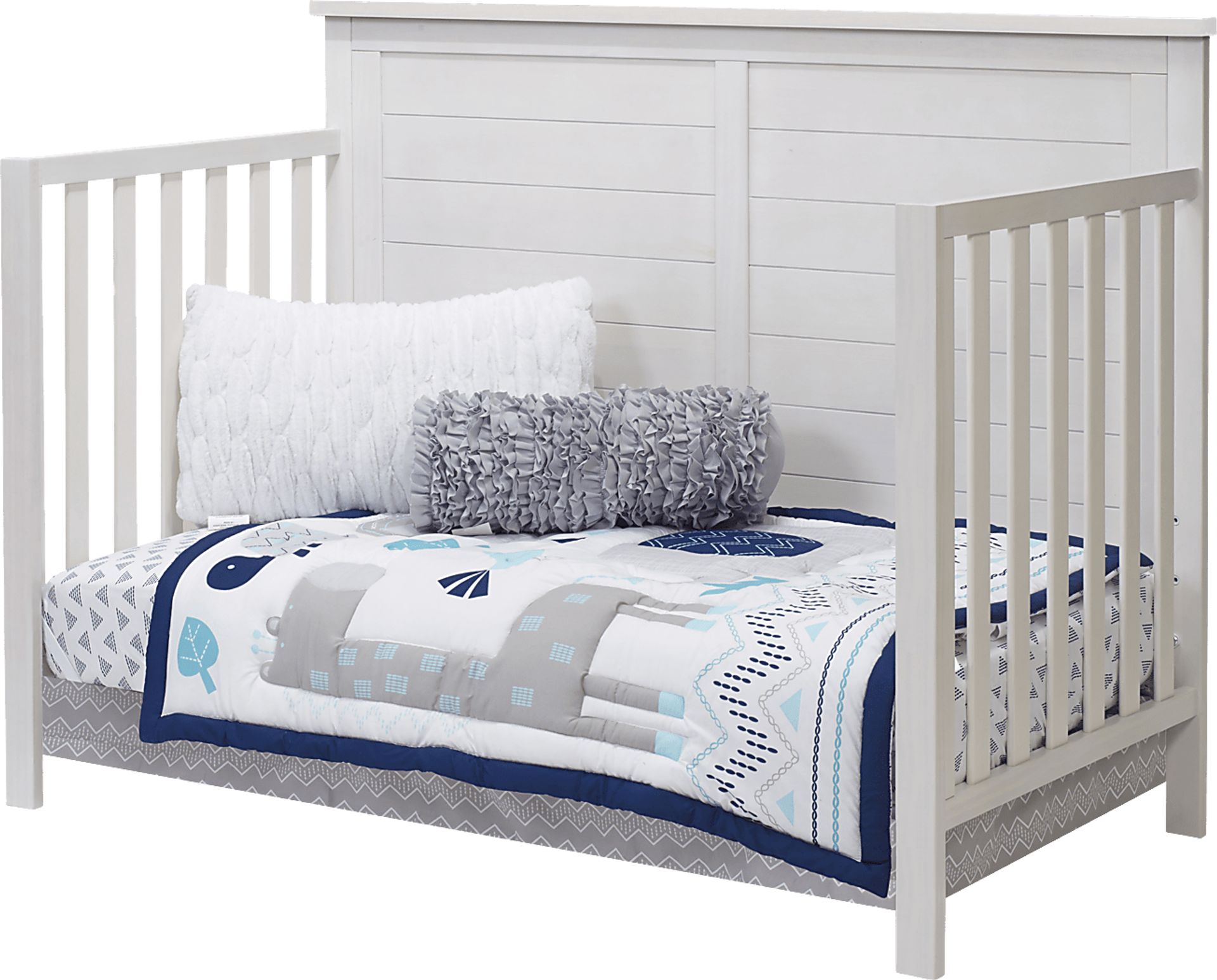 Kids Zivau White Convertible Crib - Image 4