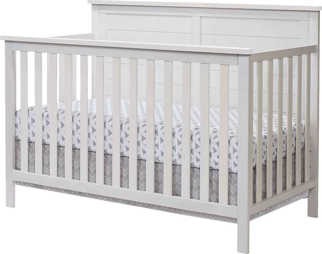 Kids Zivau White Convertible Crib