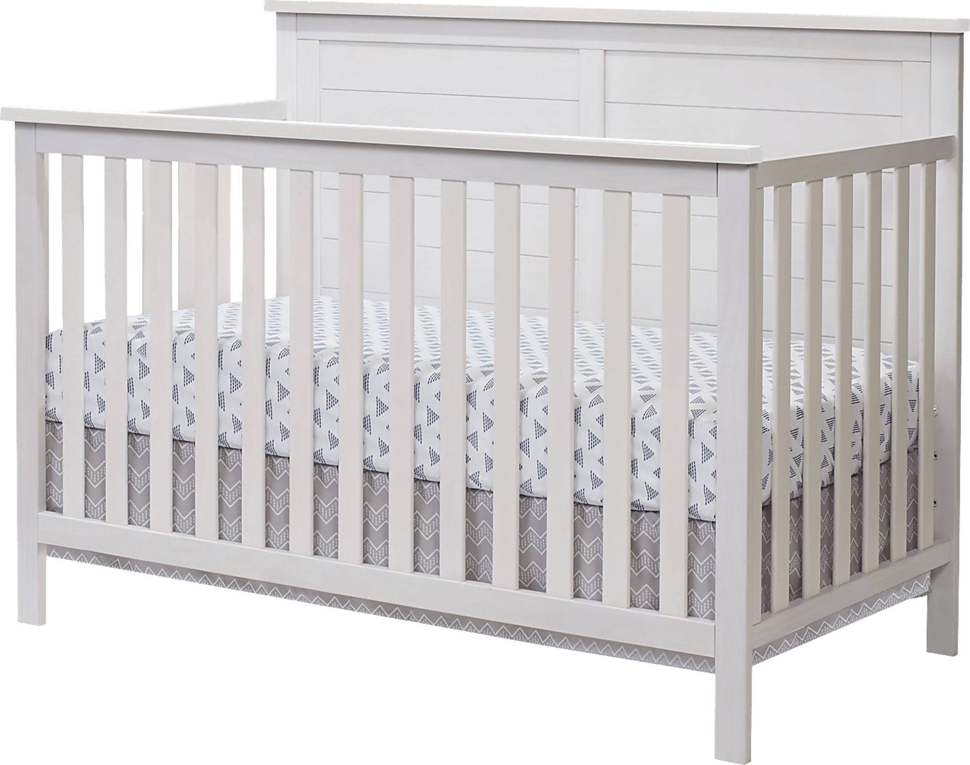 Kids Zivau White Convertible Crib - Image 1
