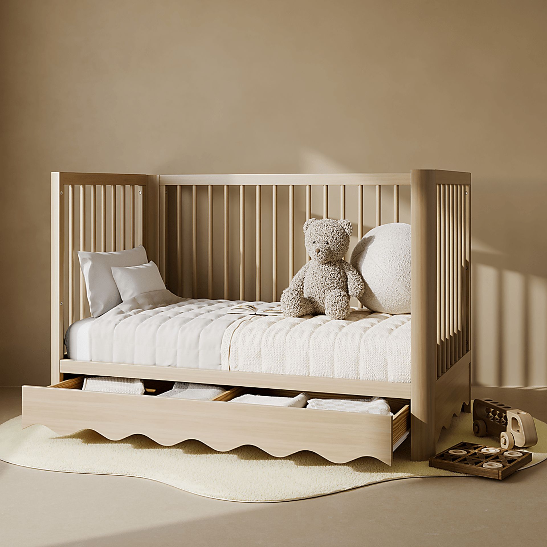 Kids Zoana Brown Convertible Crib - Image 4