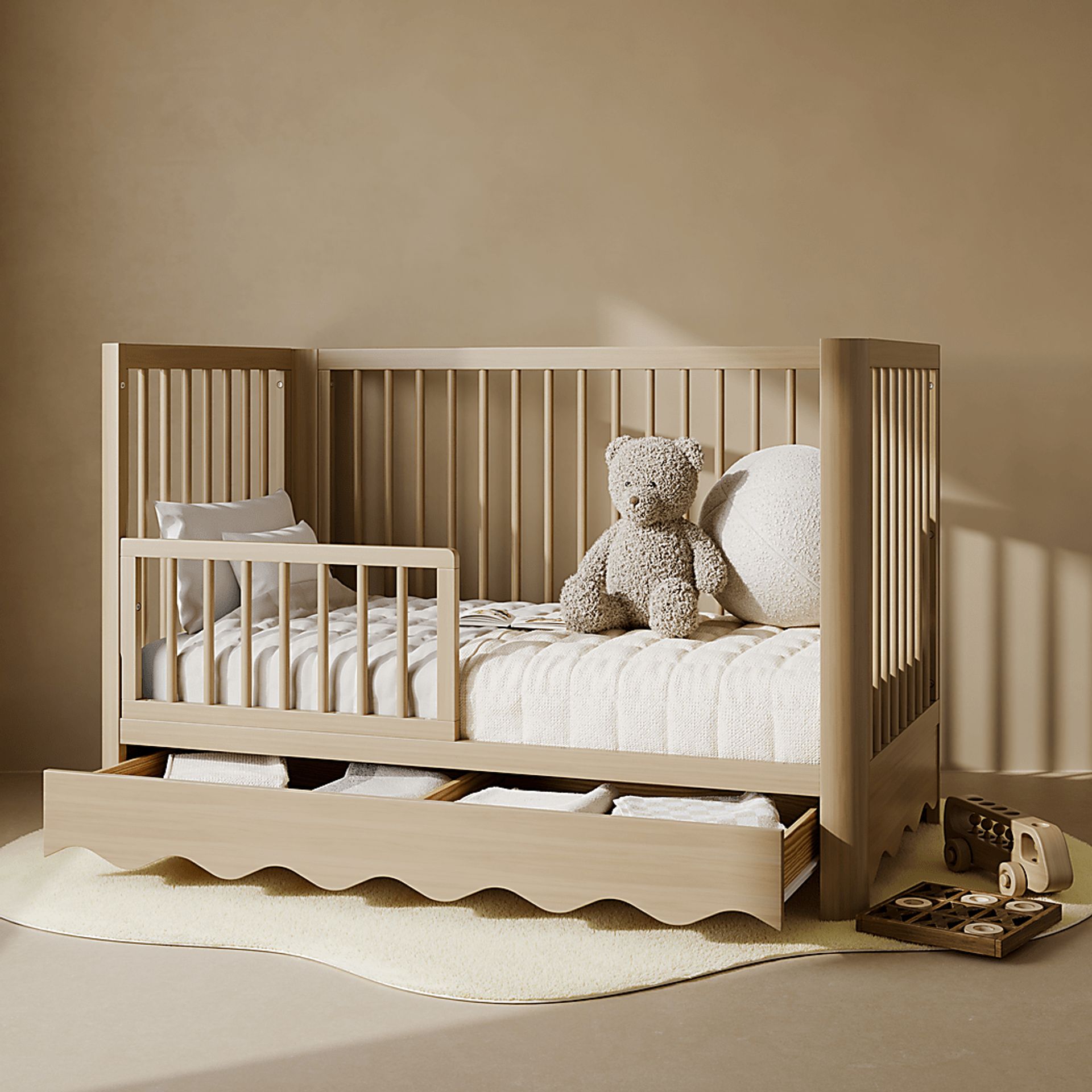 Kids Zoana Brown Convertible Crib - Image 2