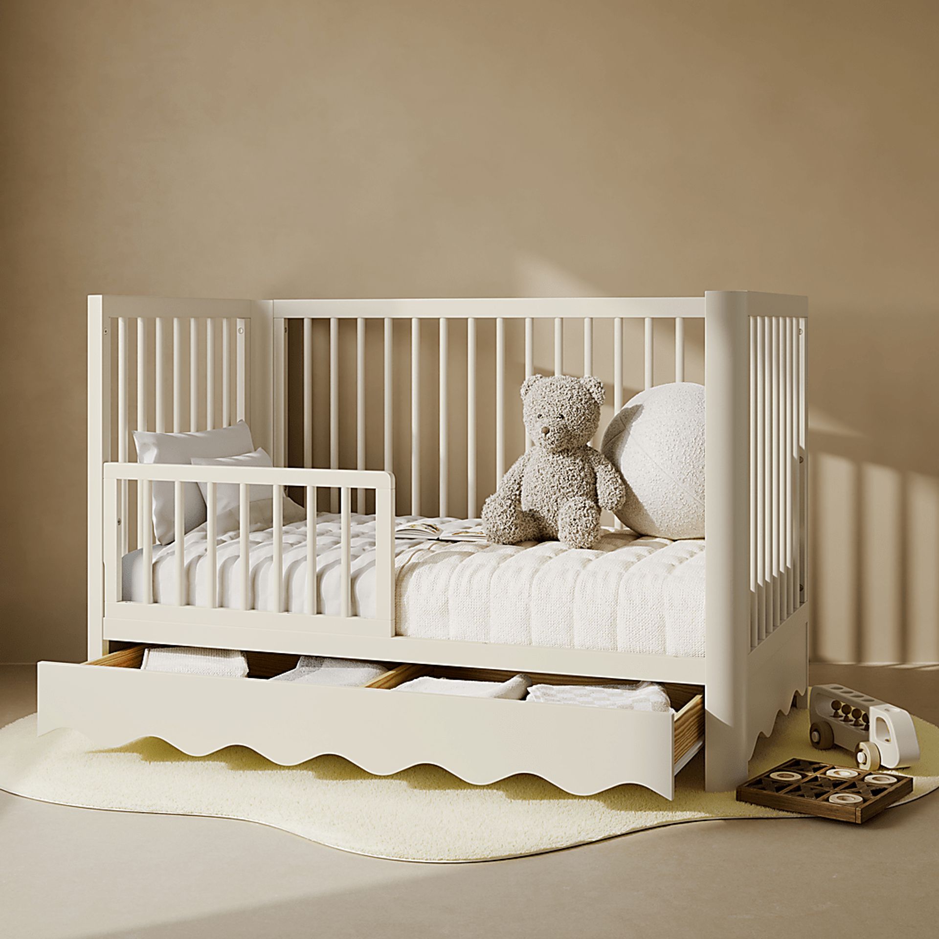 Kids Zoana Oat Convertible Crib - Image 2