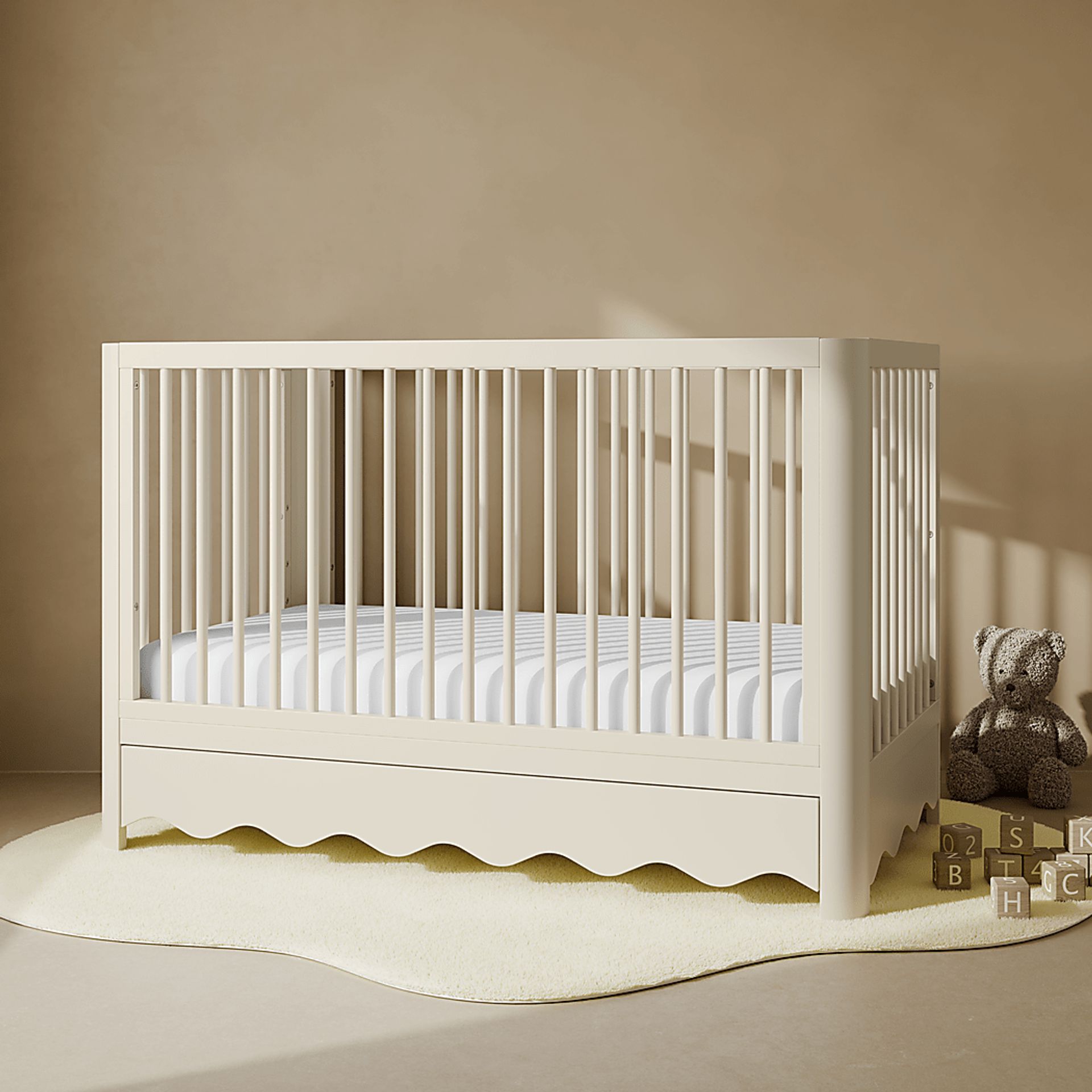 Kids Zoana Oat Convertible Crib - Image 4