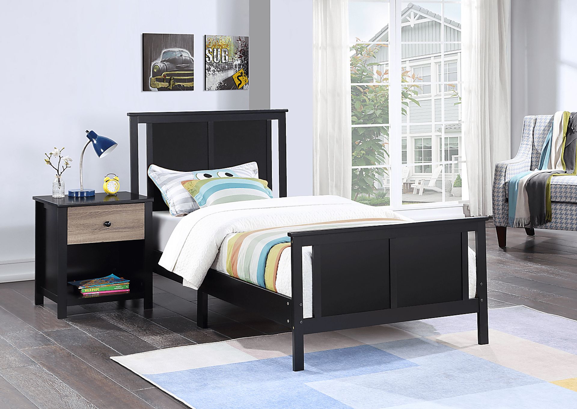 Kids Zolari Black Twin Bed - Image 4