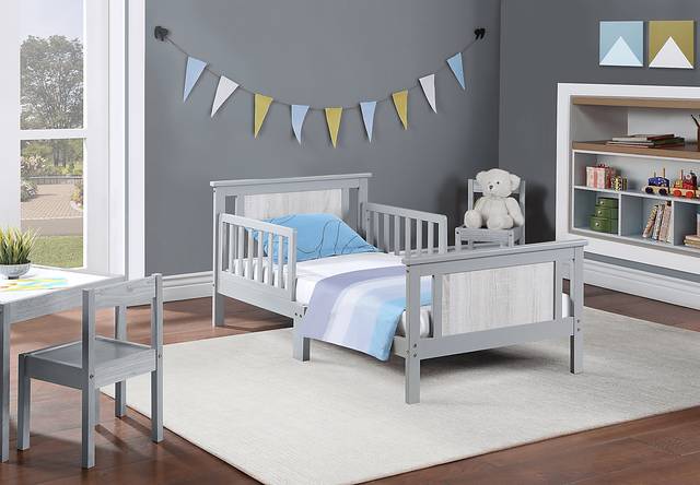 Kids Zolari Gray Toddler Bed - Thumbnail - Image 2