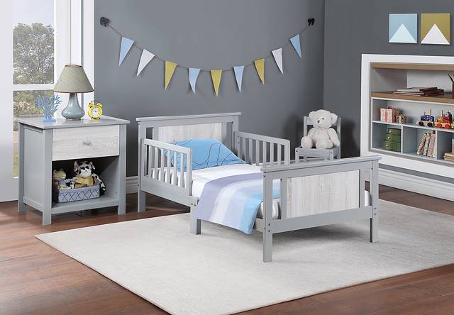 Kids Zolari Gray Toddler Bed - Thumbnail - Image 3