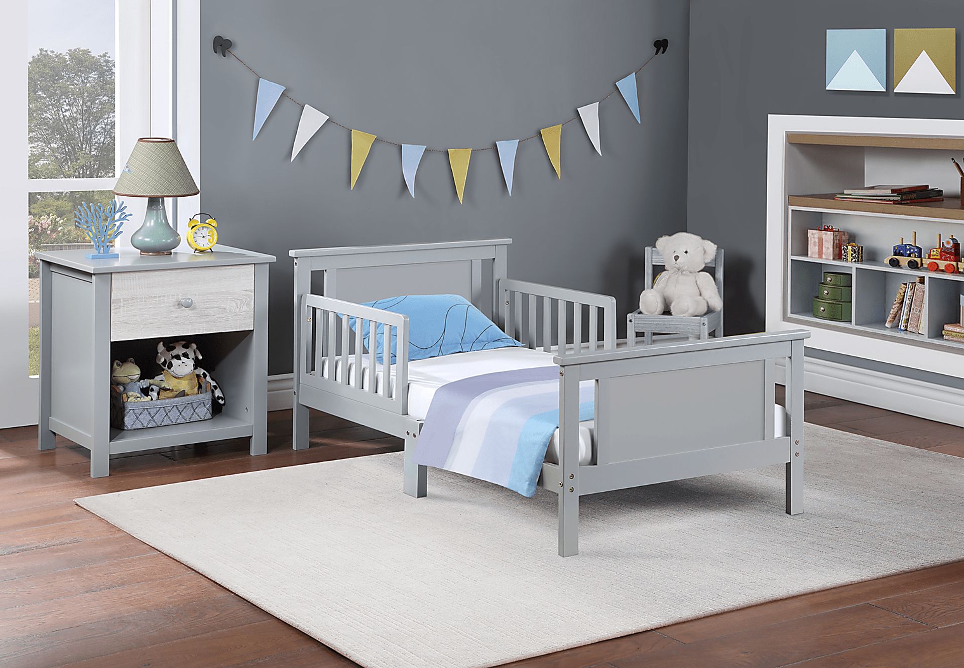 Kids Zolari Gray Toddler Bed - Image 4