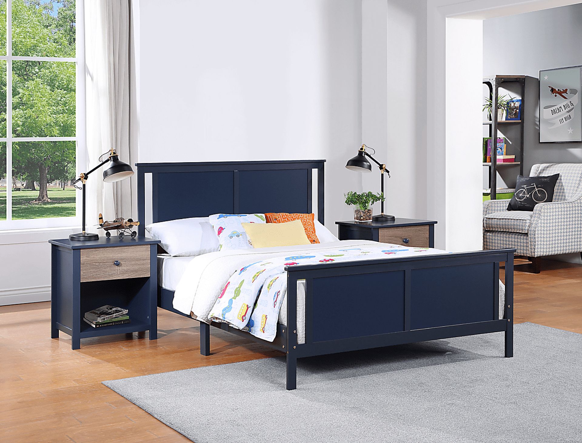 Kids Zolari Midnight Blue Full Bed - Image 3