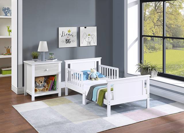Kids Zolari White Toddler Bed - Thumbnail - Image 4
