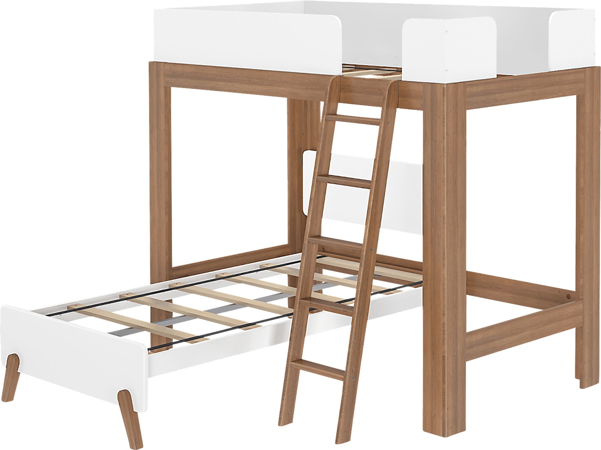 Kids Zuzana I Pecan White Twin/Twin Bunk Bed - Image 1