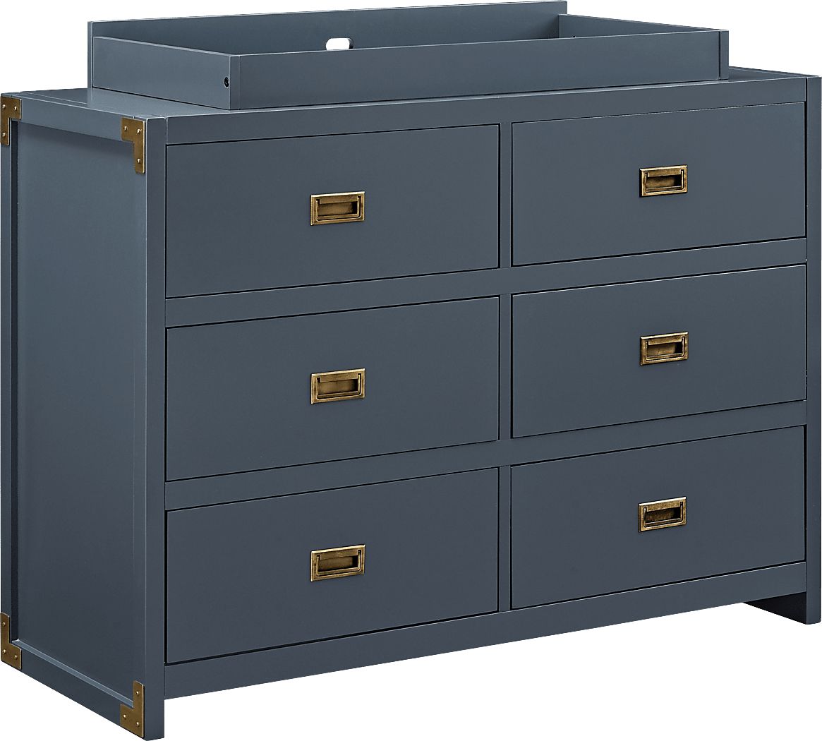 graphite blue dresser Manzanillo Slate Blue Dresser – Luna Furniture main image 1