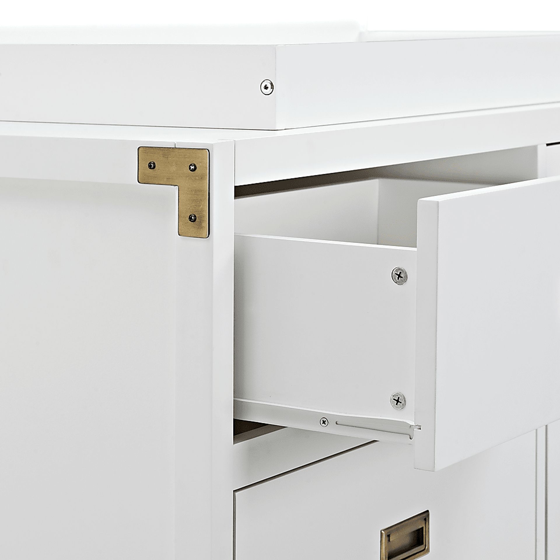 Kiernan White Dresser and Topper Set - Image 3