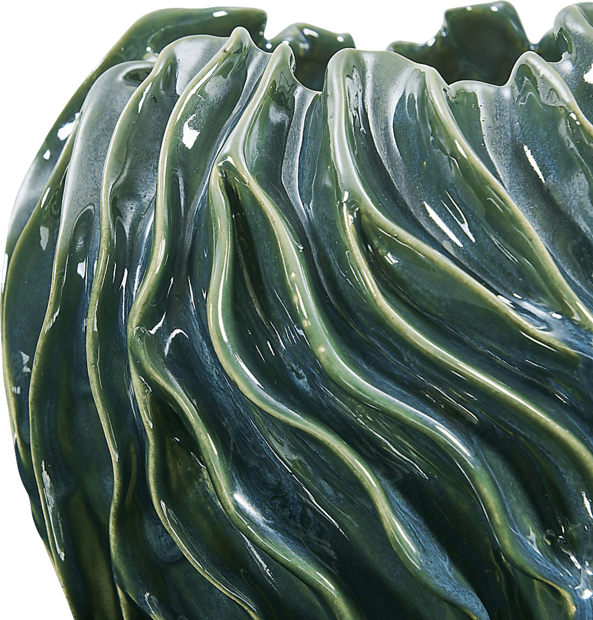 Kilala Green Outdoor Vase, Set of 2 - Image 3