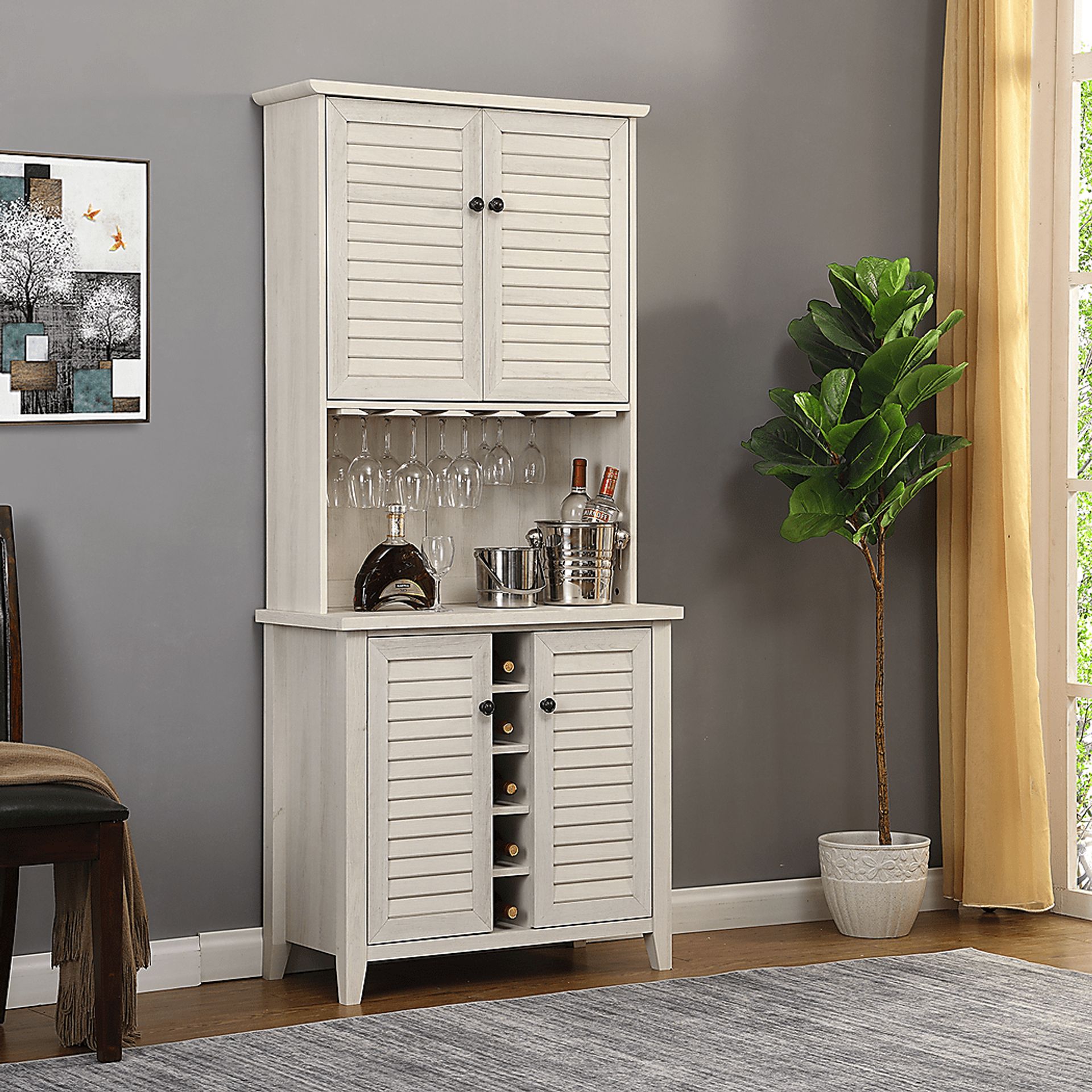 Kilbourn White Bar Cabinet - Image 4