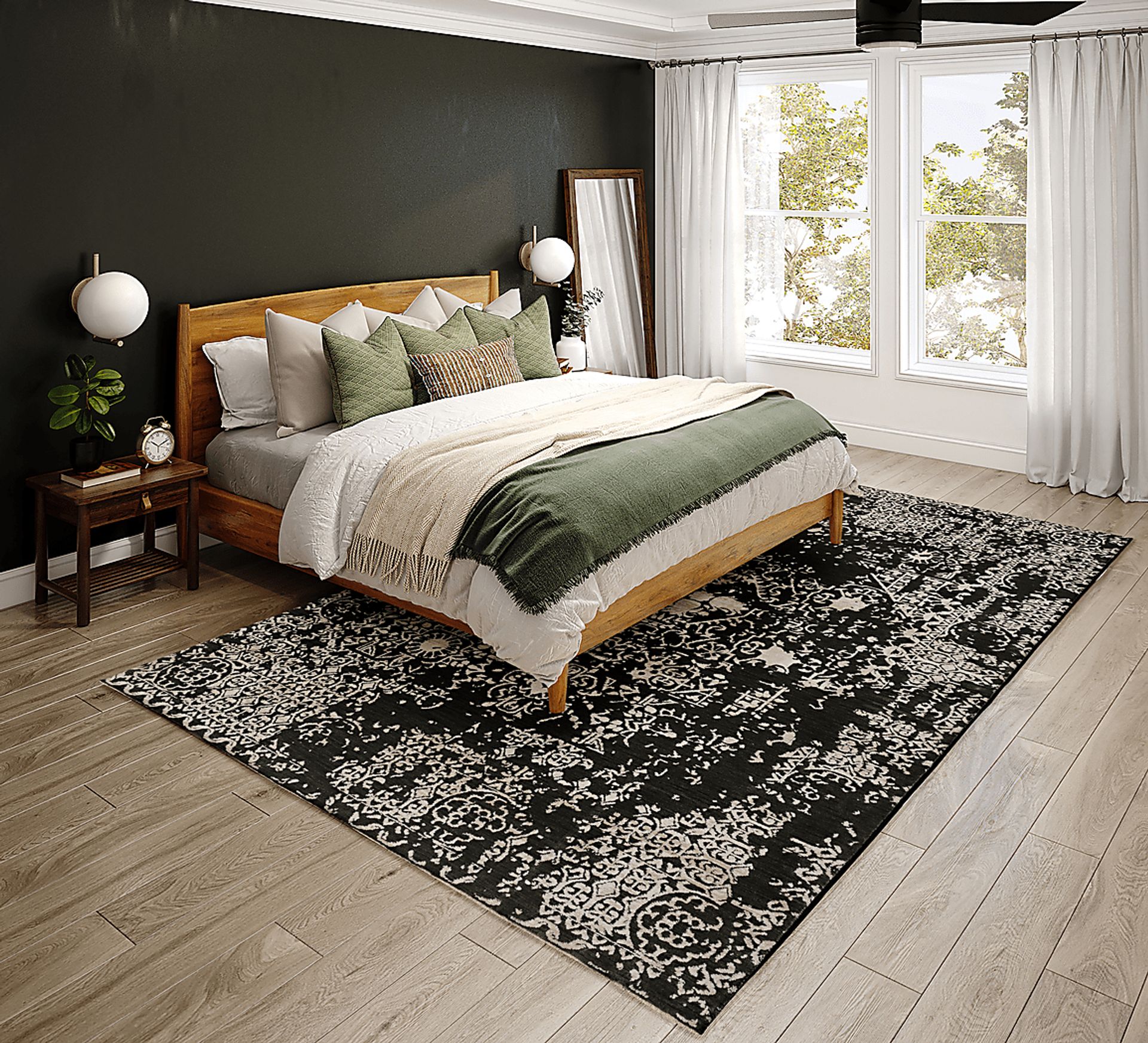 Kilbourne Black 5' x 8' Rug - Image 2