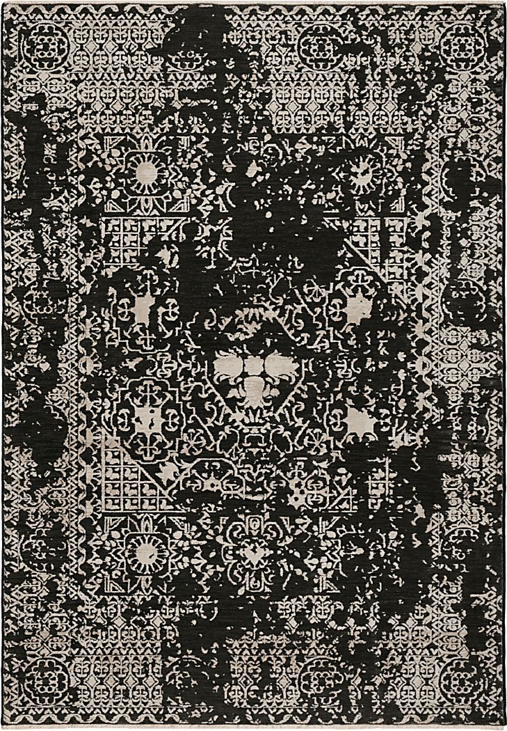 Kilbourne Black 5' x 8' Rug
