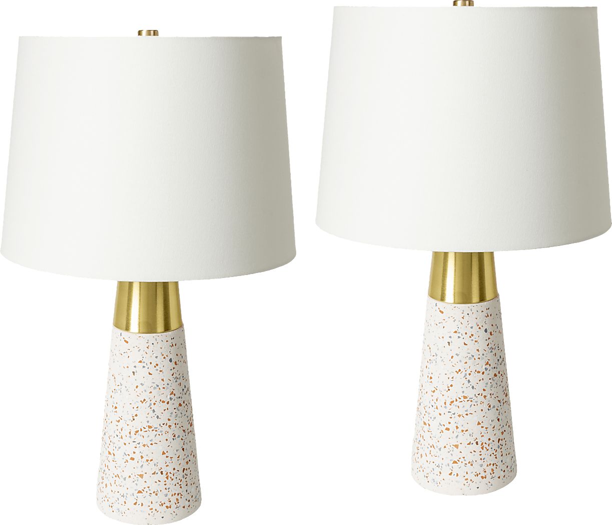 Kildate Edge White Table Lamps, Set of 2