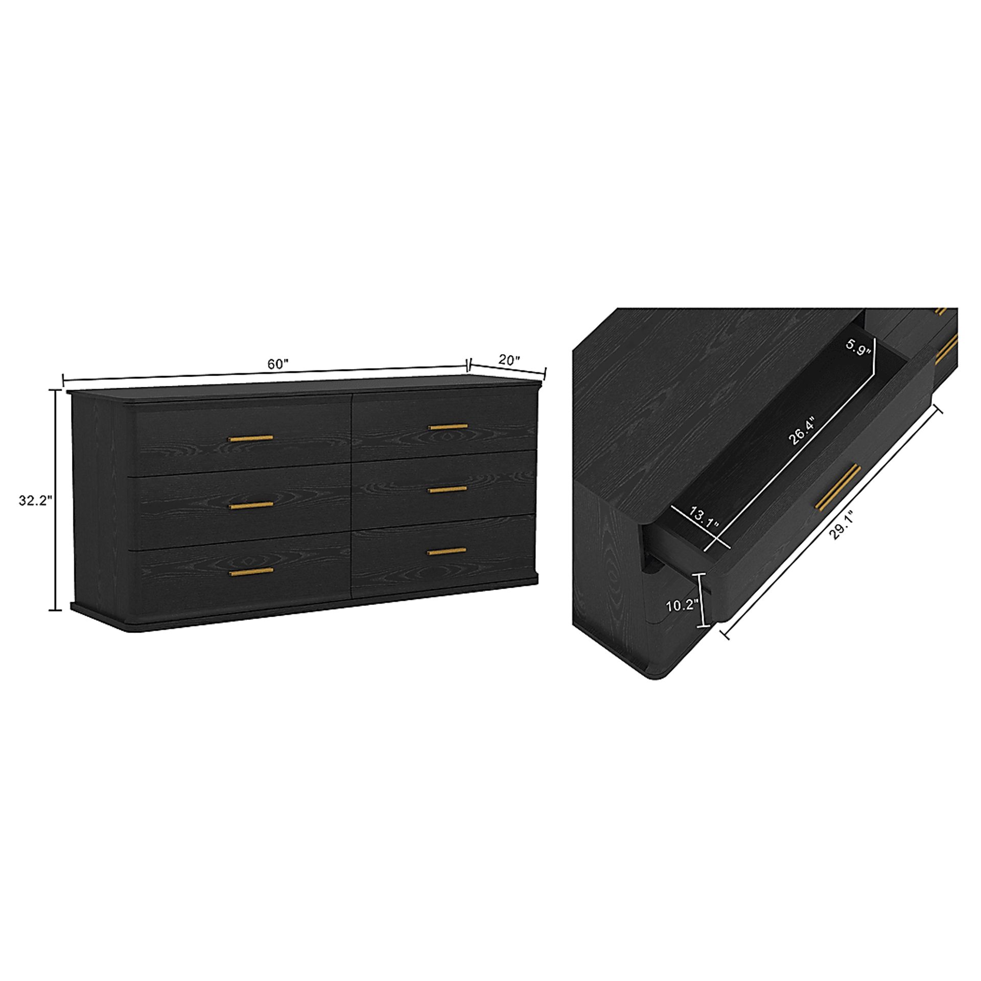 Kilde Black Dresser - Image 7