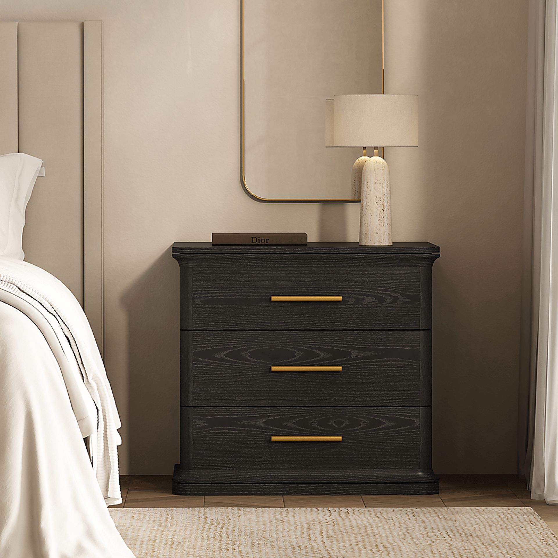 Kilde II Black Nightstand - Image 2