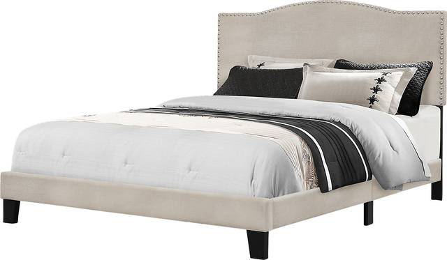 Kiley Dove Gray Full Upholstered Bed - Thumbnail - Image 1