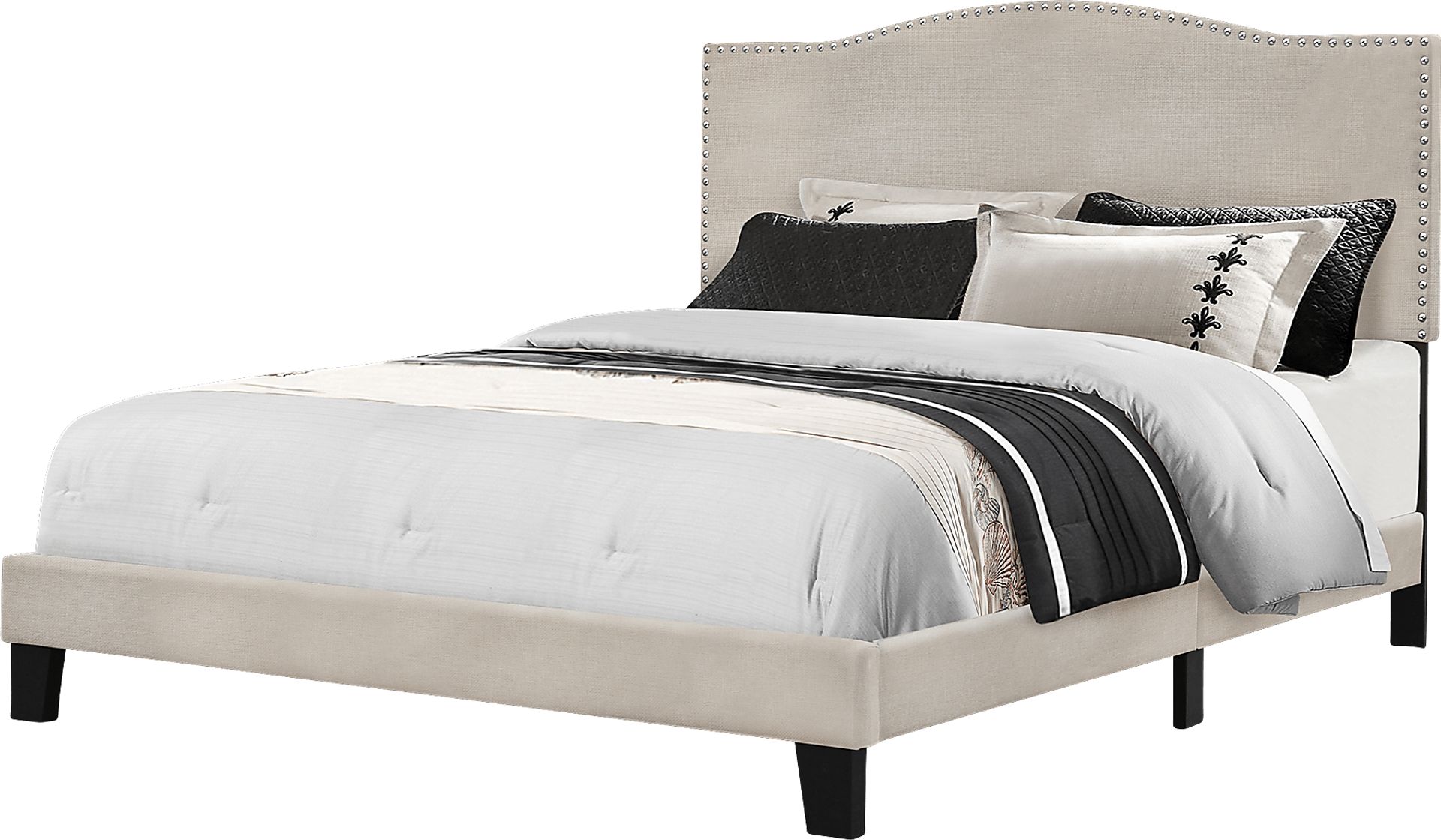 Kiley Dove Gray Full Upholstered Bed - Image 1