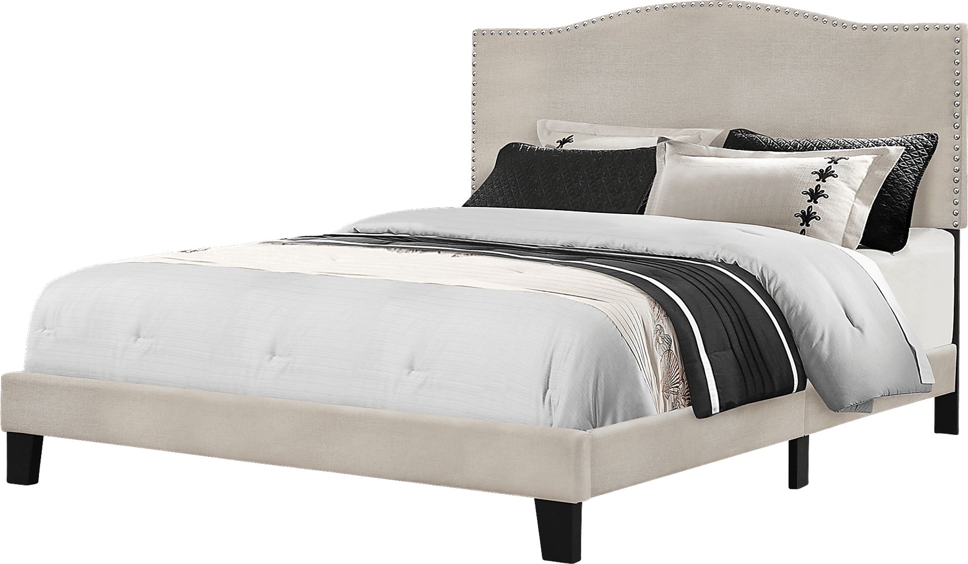Kiley Dove Gray Queen Upholstered Bed - Image 1