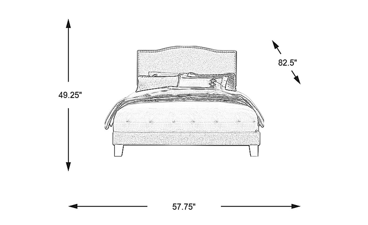 Kiley Gray Full Upholstered Bed