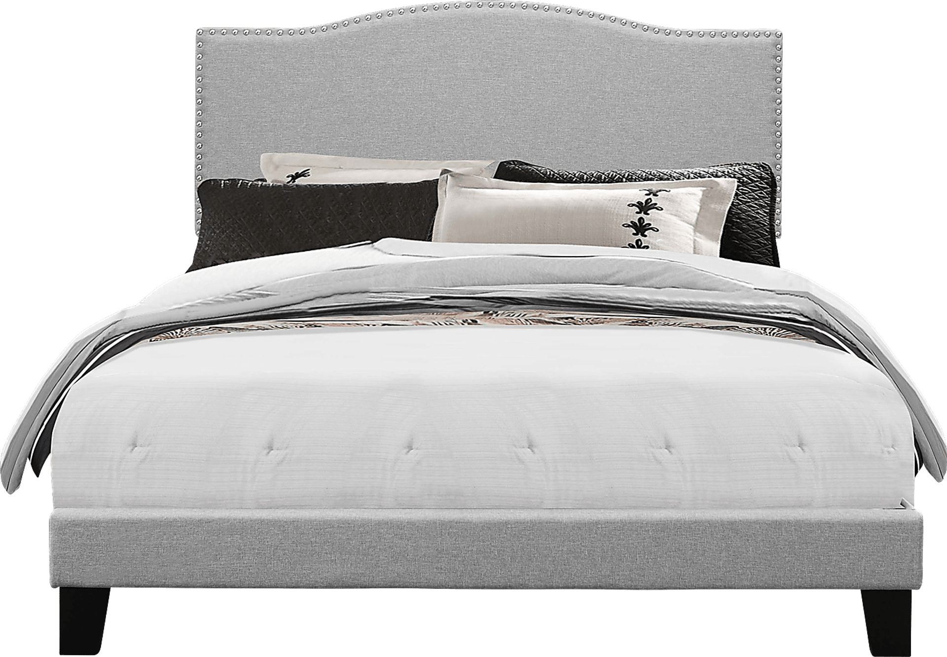 Kiley Gray Queen Upholstered Bed - Image 1