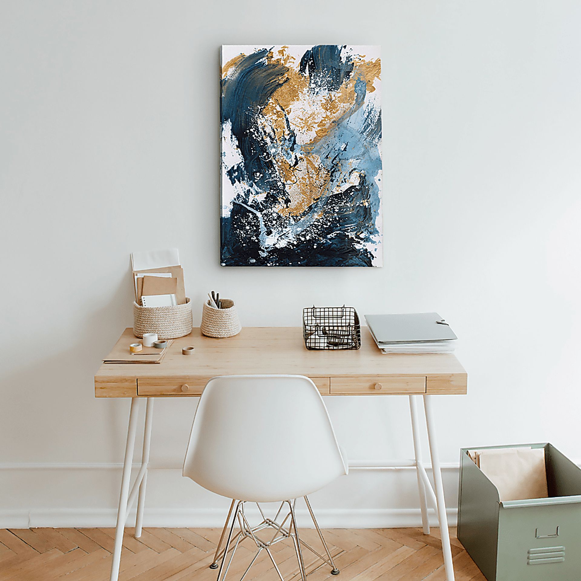 Killamey Blue Canvas Wall Art - Image 2