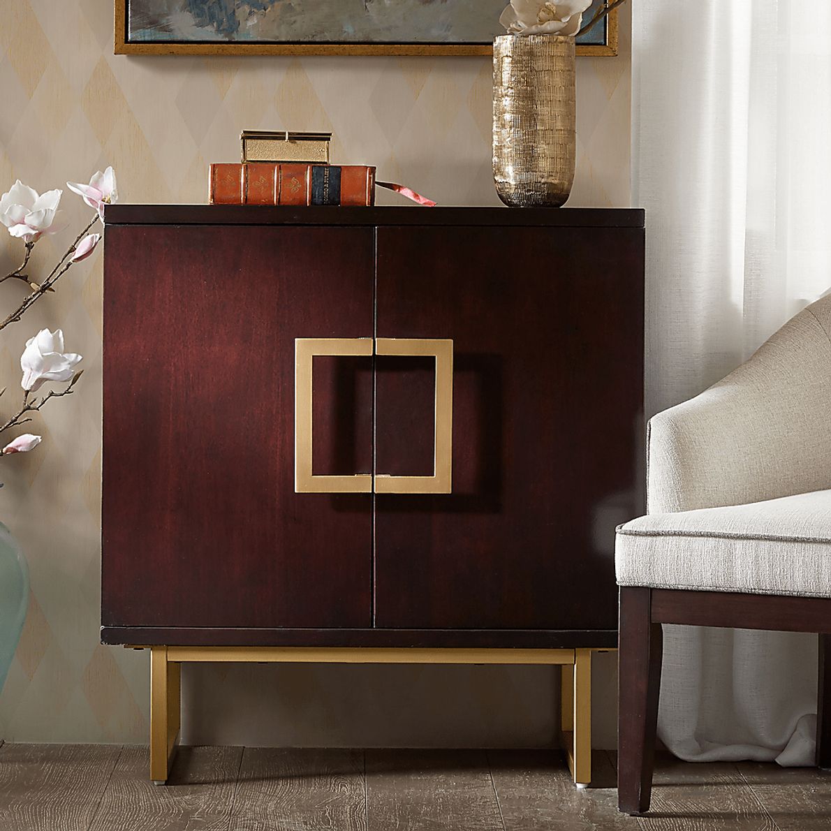 Killbrew Dark Cherry Accent Cabinet - Rooms To Go